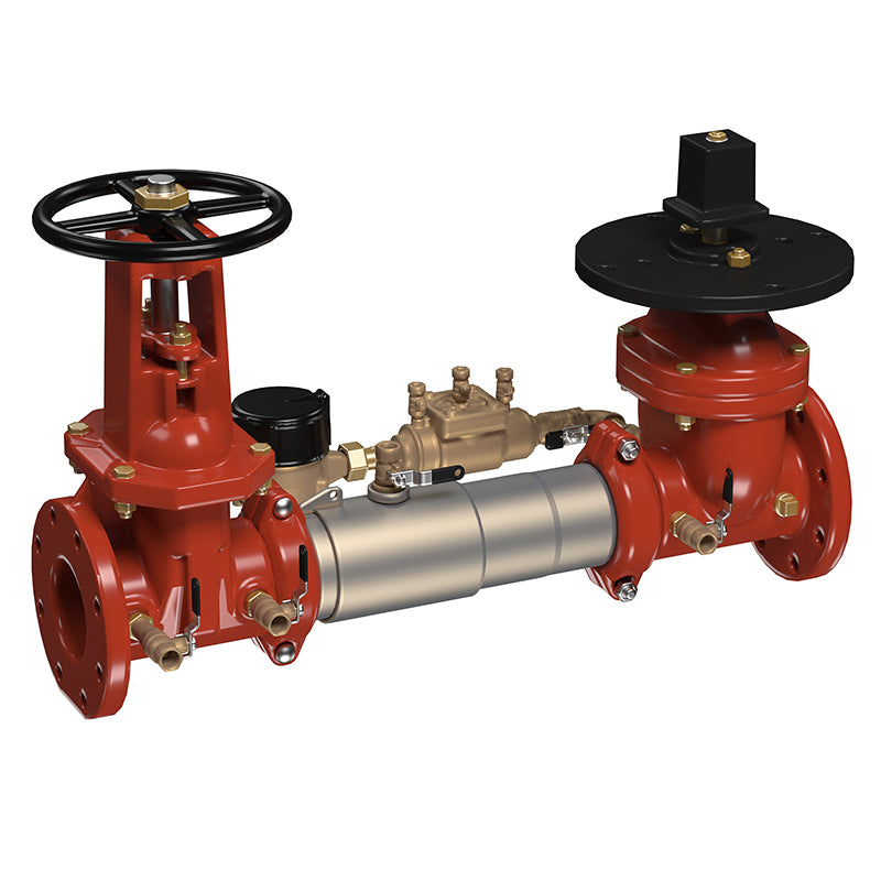 Watts® 8" LF757DCDA-OSYXPIV-GPM Double Check Detector Assembly, Lead-Free, OSY Shutoff Valve Post Indicator Valve, Gallons/Minute Meter