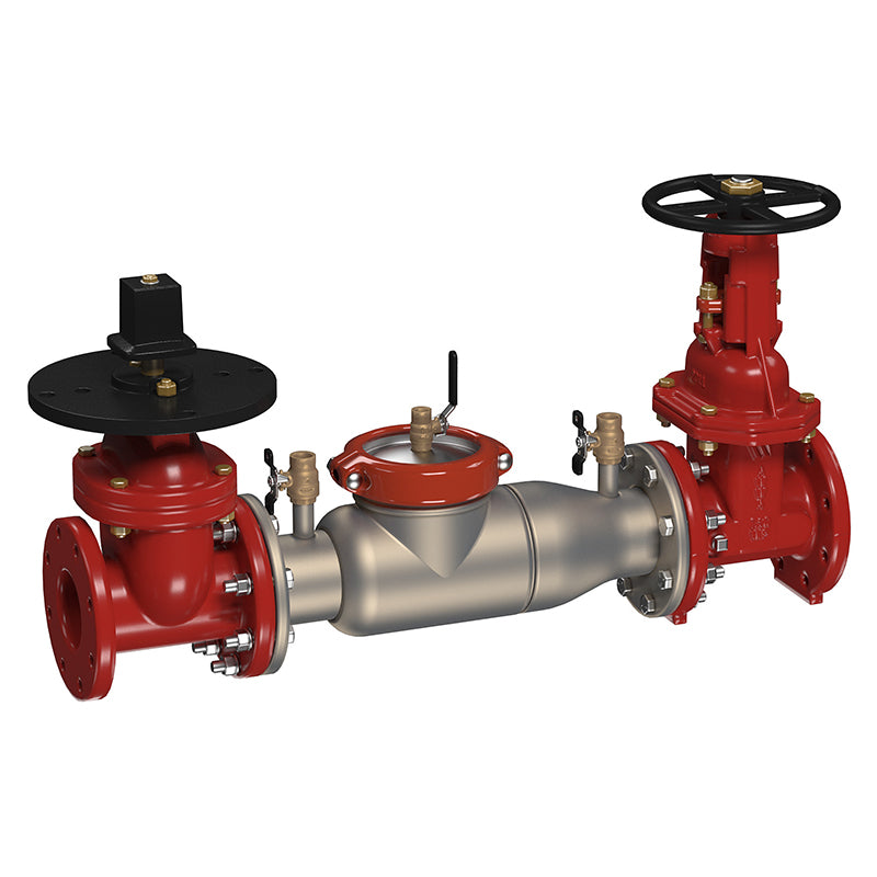 Ames® 4" 2000SS-PIV-OSY Double Check Valve Assembly, Post Indicator Valve x OSY Shutoff Valve, Cam-Check Valves