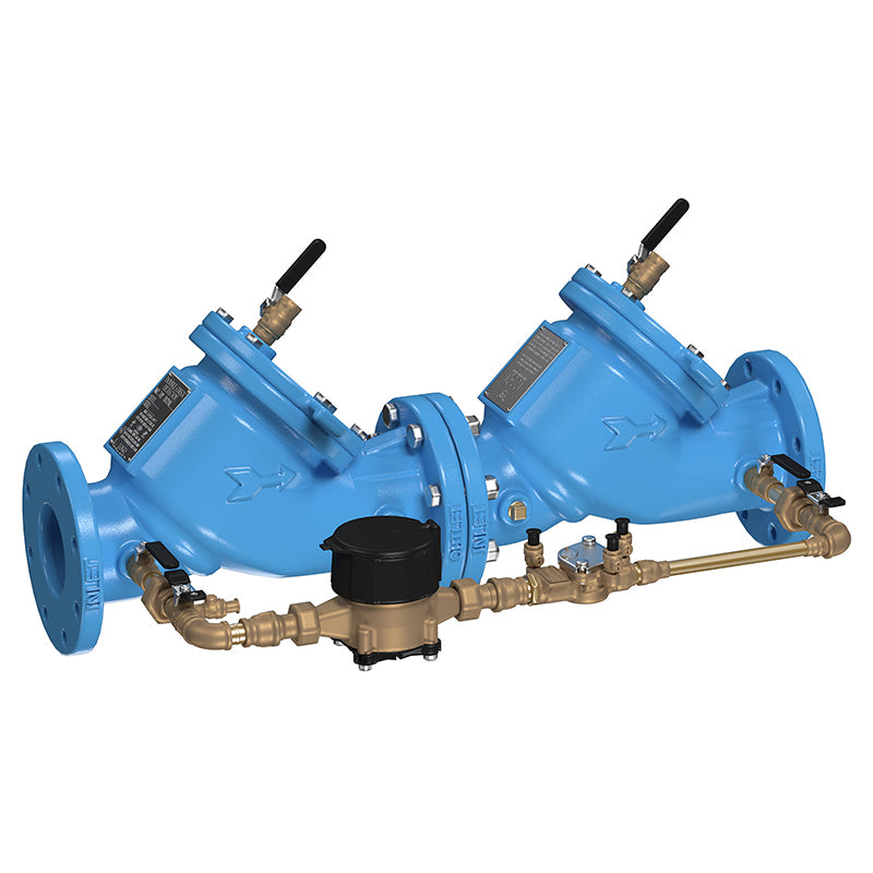 Watts® 6" 709DCDA-LF-CFM Double Check Detector Assembly, ArmorTek Coating, Less Shutoff, Cubic Feet Meter