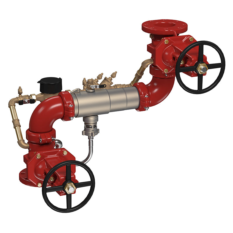 Ames® 4" LFC500Z-DOSY-C Colt Reduced Pressure Detector Assembly, Lead-Free, Z Pattern, Domestic OSY Shutoff Valves, Link Check Modules, Cubic Feet Meter