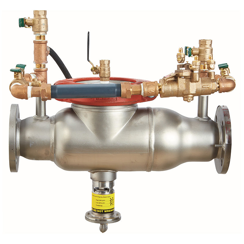 Ames® 4" 5000SS-F-LG-LM Reduced Pressure Detector Assembly, Less Shutoff, Cam-Check Valves, Cubic Feet Meter