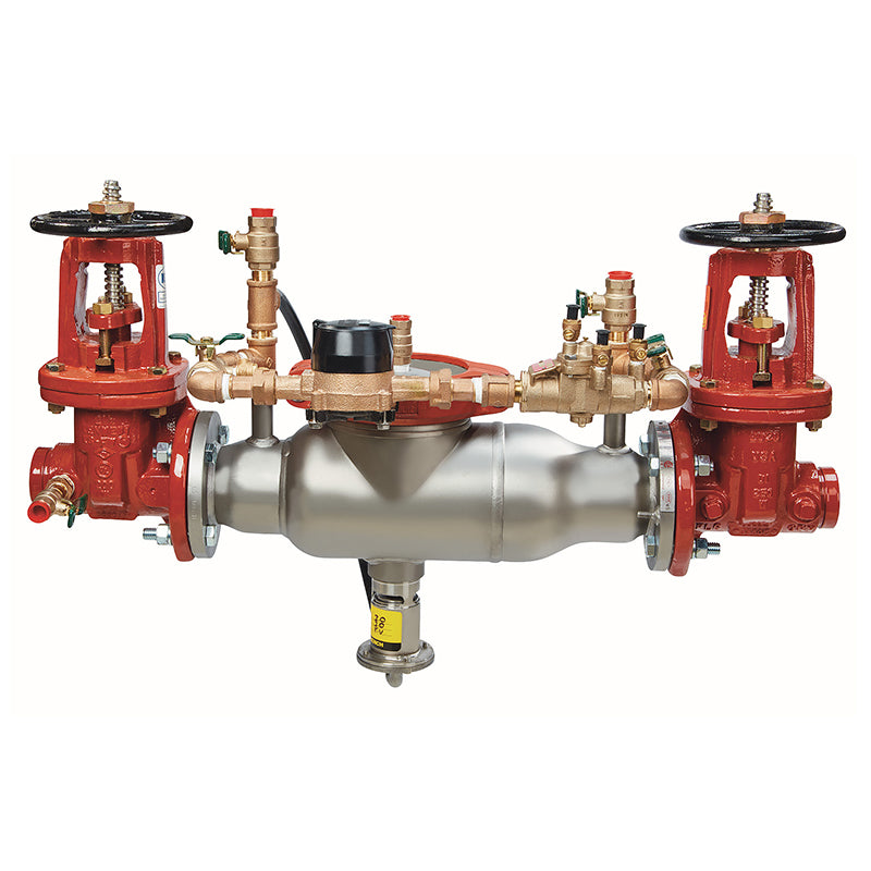Ames® 6" 5000SS-DOSY-GXG-CFM Reduced Pressure Detector Assembly, Domestic OSY Shutoffs, Grooved Inlet x Grooved Outlet, Cam-Check Valves, Cubic Feet Meter