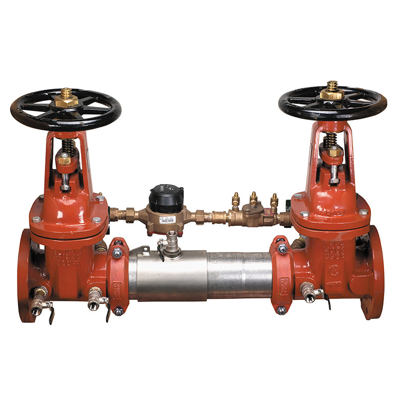 Watts® 2 1/2" LF757DCDA-DOSY-CFM Double Check Detector Assembly, Lead-Free, Domestic OSY Shutoff Valves, Cubic Feet Meter