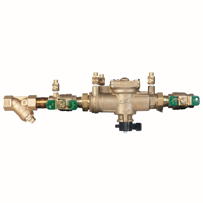 Watts® 1" LFU009M2-QT-S-FS Reduced Pressure Zone Assembly, Lead-Free, Quarter Turn Shutoff Valves, Union Connections, Strainer, Flood Sensor