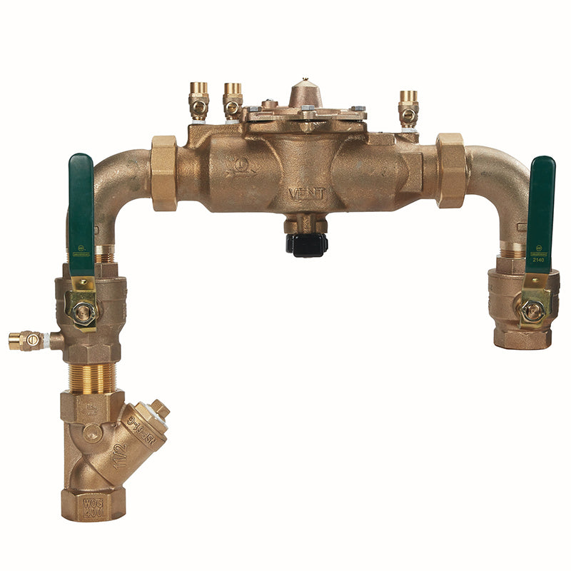 Watts® 1 1/2" LFU009M2-QT-S-FS Reduced Pressure Zone Assembly, Lead-Free, Quarter Turn Shutoff Valves, Union Connections, Strainer, Flood Sensor