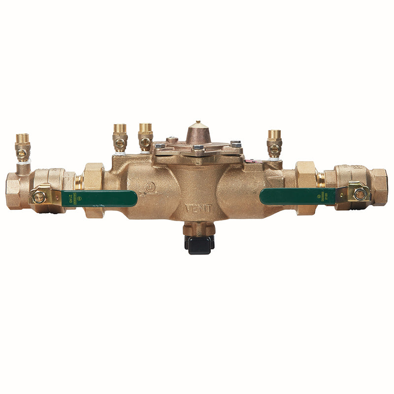 Watts® 1 1/4" LFU009M2-QT-FS Reduced Pressure Zone Assembly, Lead-Free, Quarter Turn Shutoff Valves, Union Connections, Flood Sensor