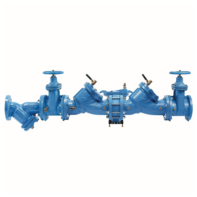 Watts® 4" LF909-NRS-S-FDA-FS Reduced Pressure Zone Assembly, Lead-Free, ArmorTek Coating, NRS Shutoff Valves, FDA Epoxy Coated Strainer, Flood Sensor