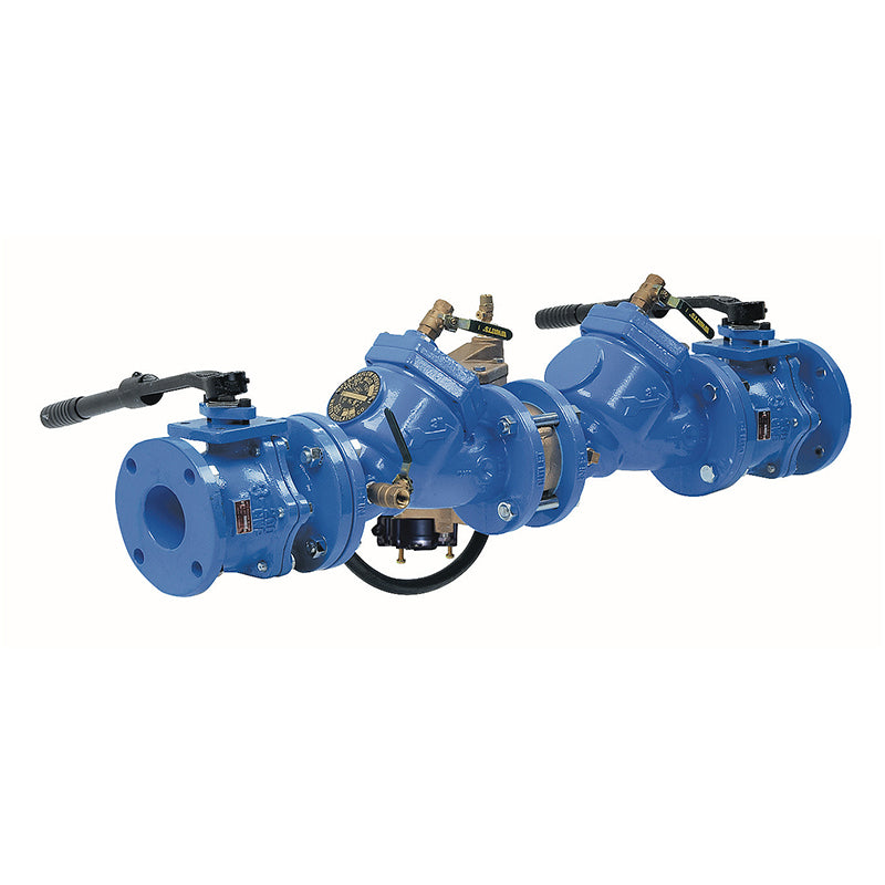 Watts® 3" LF909-QT-FDA-FS Reduced Pressure Zone Assembly, Lead-Free, ArmorTek Coating, FDA Epoxy Coated Quarter Turn Shutoff Valves, Flood Sensor