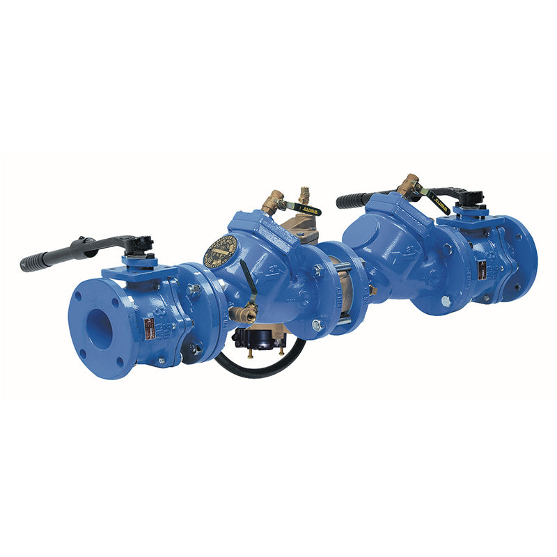 Watts® 2 1/2" LF909-QT-FDA-FS Reduced Pressure Zone Assembly, Lead-Free, ArmorTek Coating, FDA Epoxy Coated Quarter Turn Shutoff Valves, Flood Sensor