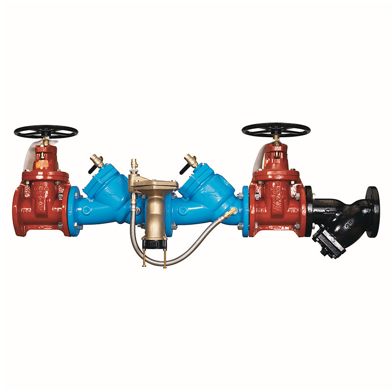 Watts® 2 1/2" LF909-NRS-S-FS Reduced Pressure Zone Assembly, Lead-Free, ArmorTek Coating, NRS Shutoff Valves, Strainer, Flood Sensor