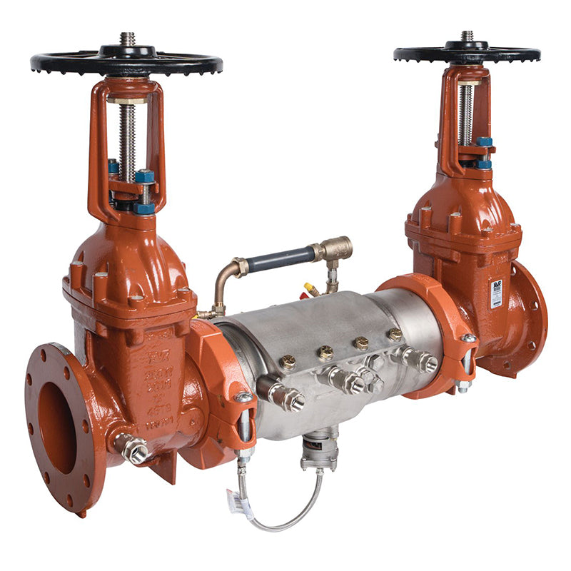Deringer 6" D-6050GX-LM Reduced Pressure Detector Assembly, Low Head Loss, OSY Shutoffs, Grooved Ends, Dual-Action Checks, Backflow Flood Sensor, Less Meter