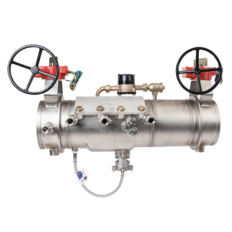Deringer 8" D-8050-CFM Reduced Pressure Detector Assembly, Integral Butterfly Valves, Grooved Ends, Dual-Action Checks, Backflow Flood Sensor, Cubic Feet Meter
