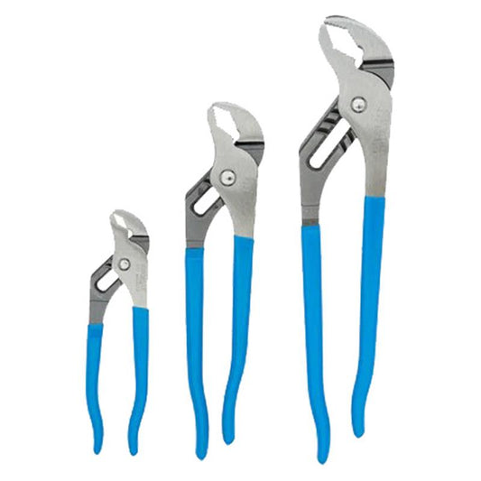 Channellock® VJ3 3 Piece Set V-Jaw Tongue & Groove Pliers (412, 422, & 442), 1/Each