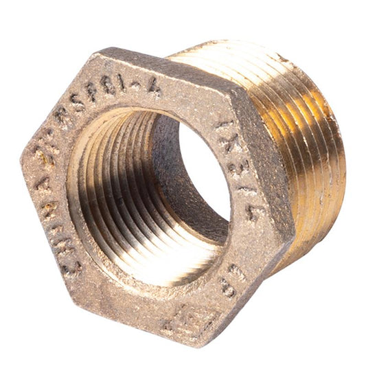 1" x 3/4" Lead Free Brass Bushing