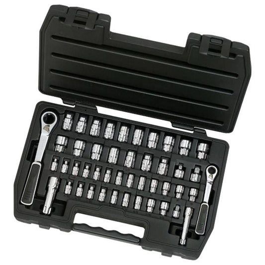 GearWrench® 46-Piece Drive Pass-Thru™ 6-Point Tool Set, 1/" & 3/8", SAE/Metric, 1/Each