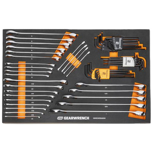 GearWrench® 59-Piece 6 Point Combination Wrench & Hex Key Set, 1/Each