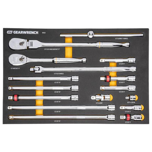 GearWrench® 16-Piece 90-Tooth Ratchet & Drive Tool Set, 1/2", 1/Each