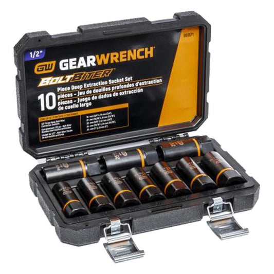 GearWrench® 10-Piece Bolt Biter™ Extraction Socket Set, 1/2" Drive, 1/Each