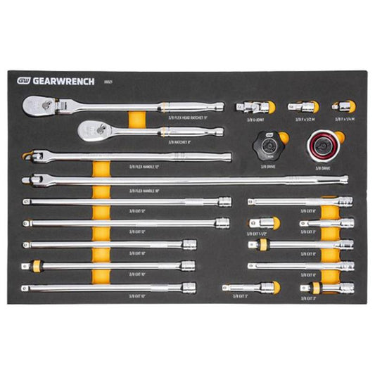 GearWrench® 16-Piece 90-Tooth Ratchet and Drive Tool Set, 3/8", 1/Each