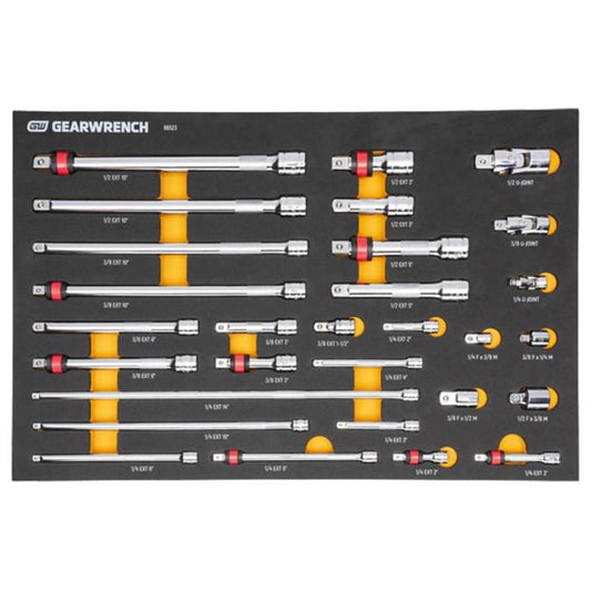 GearWrench® 29-Piece Driver Master Chrome Drive Tool Accesoories Set (1/2", 3/8", & 1/2"), 1/Each
