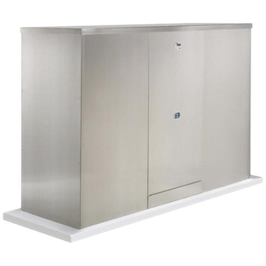 Safe T Cover Standard Enclosure w/ Heater, 2 Door, Brushed Aluminum, 86" x 54" x 26"