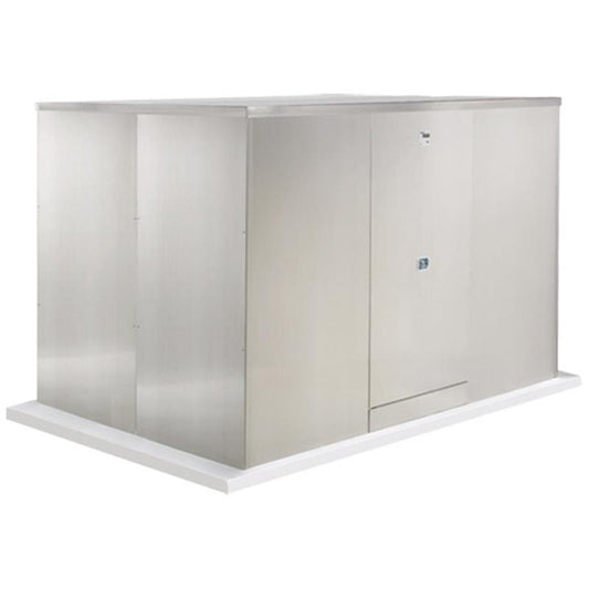 Safe T Cover Standard Enclosure w/ Heater, 2 Door, Brushed Aluminum, 90" x 54" x 58"