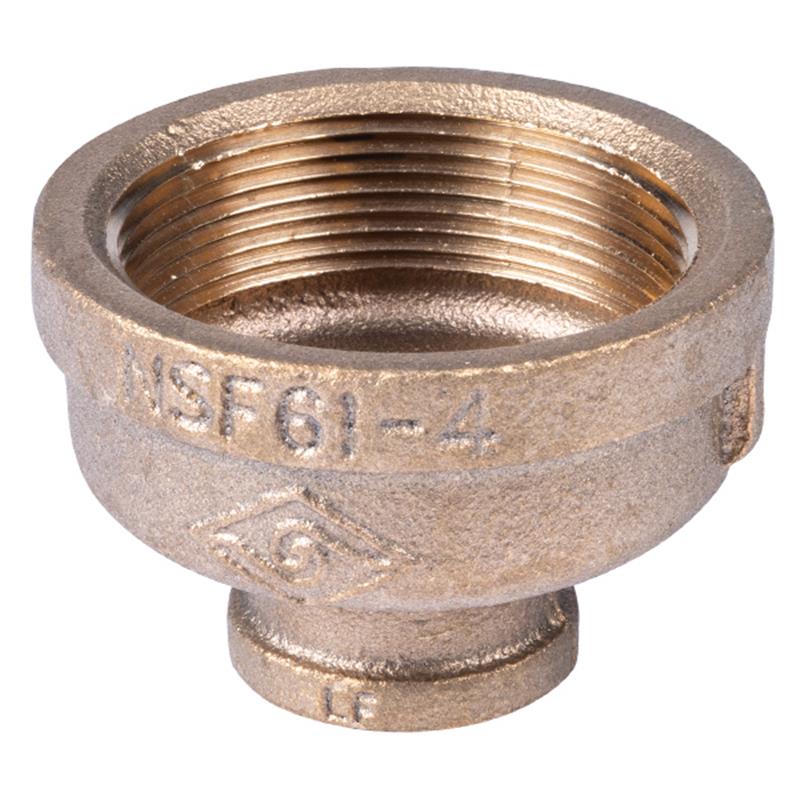 2" x 3/4" Lead Free Reducing Brass Coupling