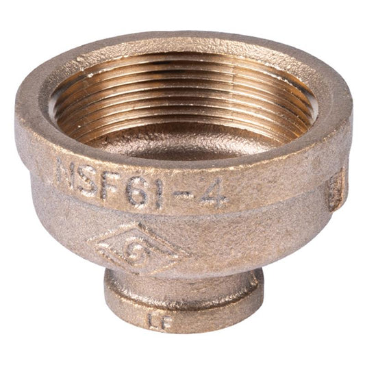 2" x 3/4" Lead Free Reducing Brass Coupling