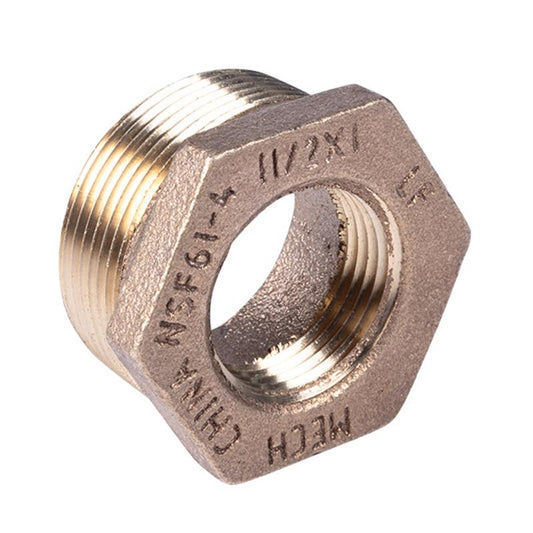 1 1/2" x 1" Lead Free Brass Bushing