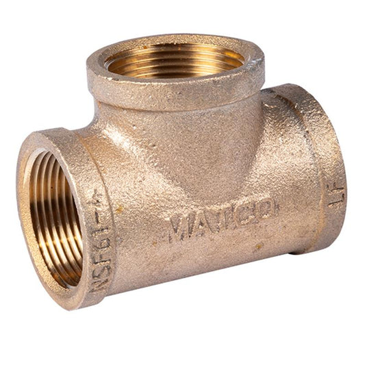 1 1/4" Lead Free Brass Tee
