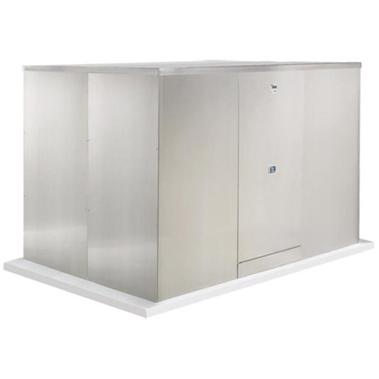 Safe T Cover Standard Enclosure w/ Heater, 3 Door, Brushed Aluminum, 120" x 80" x 38"