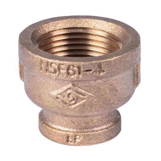 1" x 1/2" Lead Free Reducing Brass Coupling