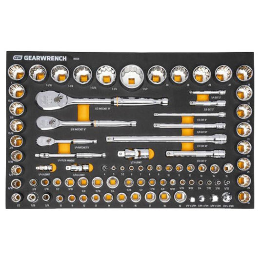 GearWrench® 83-Piece 90-Tooth Mechanics Tool Set (1/2", 3/8", & 1/2"), SAE/Metric, 1/Each