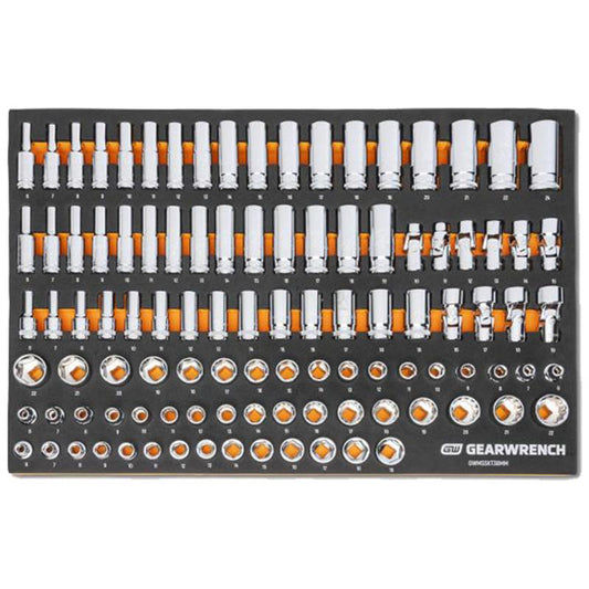 GearWrench® 104-Piece Drive Maser Socket Set, Metric, 3/8", 1/Each