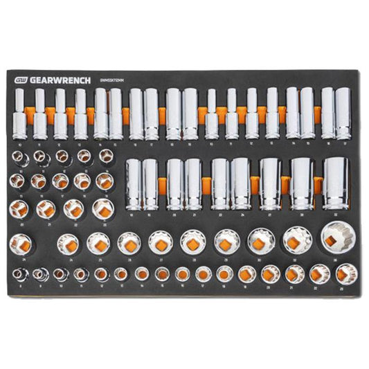 GearWrench® 67-Piece Driver Master Socket Set, Metric, 1/2", 1/Each