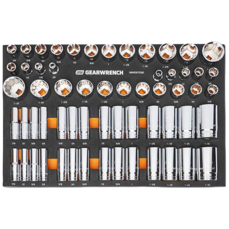 GearWrench® 60-Piece Drive Master Socket Set, SAE, 1/2", 1/Each