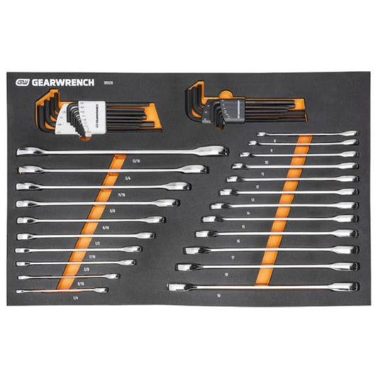 GearWrench® 44-Piece 90-Tooth Ratcheting Wrench and Hex Key Set, SAE/Metric, 1/Each