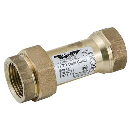1" Watts LF7RU2-2 Dual Check Valve