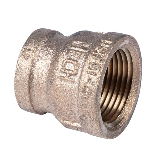 1" x 3/4" Lead Free Reducing Brass Coupling