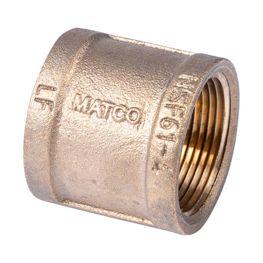 1 1/4" Lead Free Brass Coupling