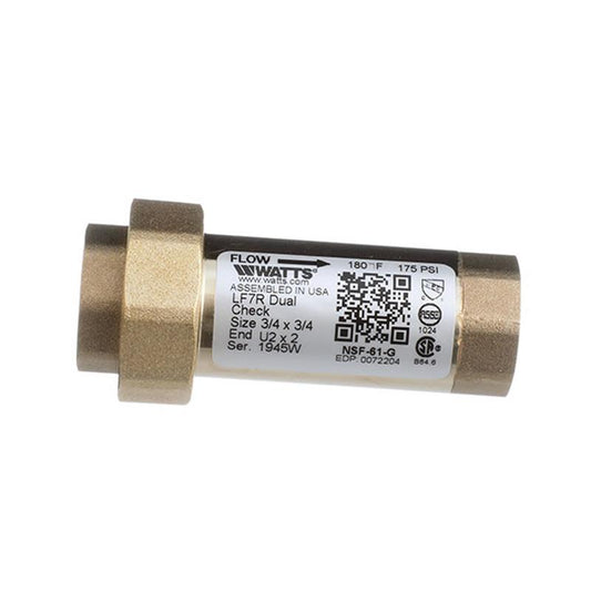 3/4" Watts LF7RU2-2 Dual Check Valve