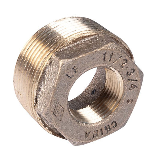 1 1/2" x 3/4" Lead Free Brass Bushing