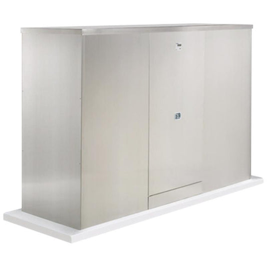 Safe T Cover Standard Enclosure with Heater, 2 Door, Brushed Aluminum, 78" x 44" x 48"