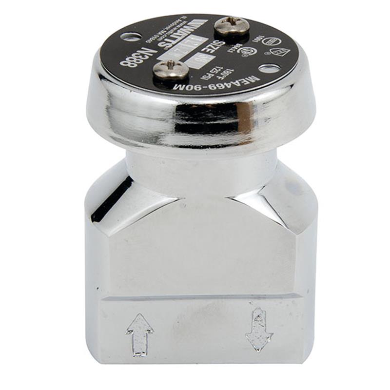 3/8" Watts LFN388-C Chrome Atmospheric Vacuum Breaker