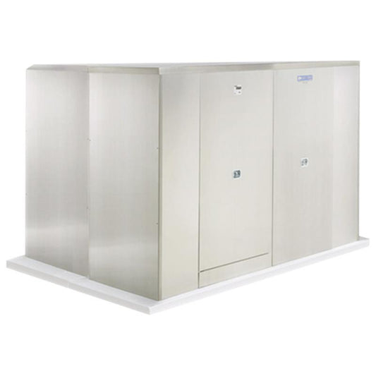 Safe T Cover Standard Enclosure with Heater, 4 Door, Brushed Aluminum, 150" x 60" x 78"