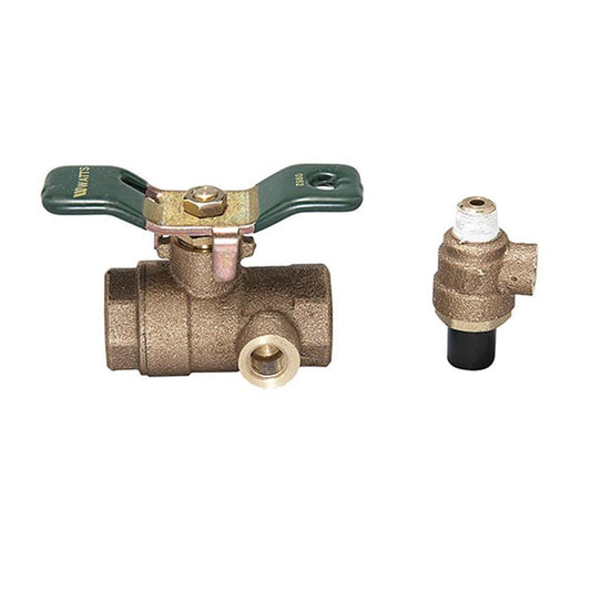 Watts FBV-TC-TH 1" IPS Ball Valve QT Tapped For Test Cock