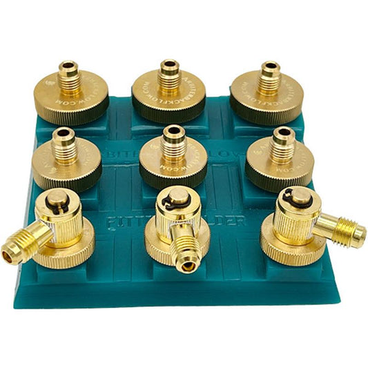 Quick Connect Brass Swivel Set w/ Holder (9)