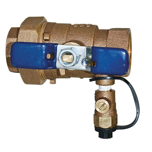 Febco LF622UFT 1 1/2" IPS Union Ball Valve QT Tapped For Test Cock