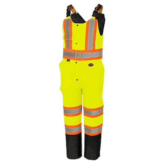 SureWerx™ Sellstrom® Pioneer® Waterproof Quilted Bib Pants, 4X-Large, Hi-Vis Yellow/Green, 1/Each