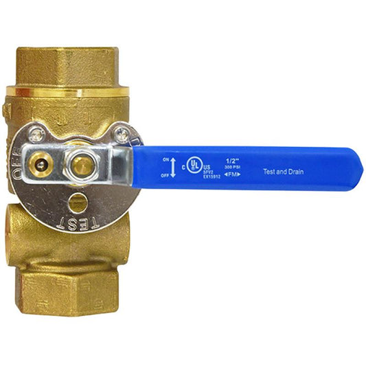 1 FIRE TEST AND DRA VALVE, STRAIGHT BODY, K5.6 ORIFICE, BRASS